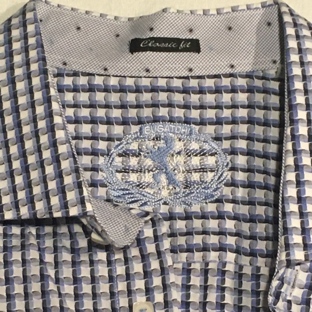 Bugatchi Uomo XL Classic Blue Shirt NWT $149.99